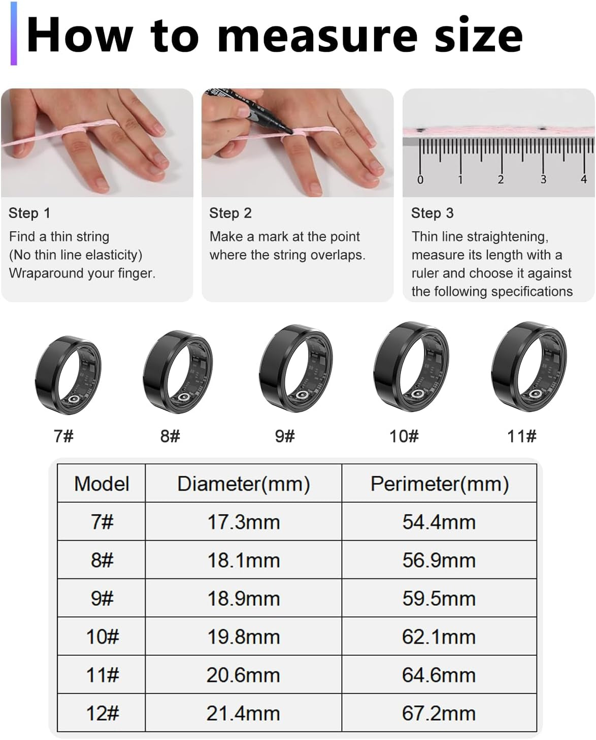 2025 Smart Health Tracker Ring - IP68 Waterproof, Monitors Sleep, Heart Rate, Blood Oxygen, Steps, and Calories, Includes Air Shutter and 7-Day Charging Case